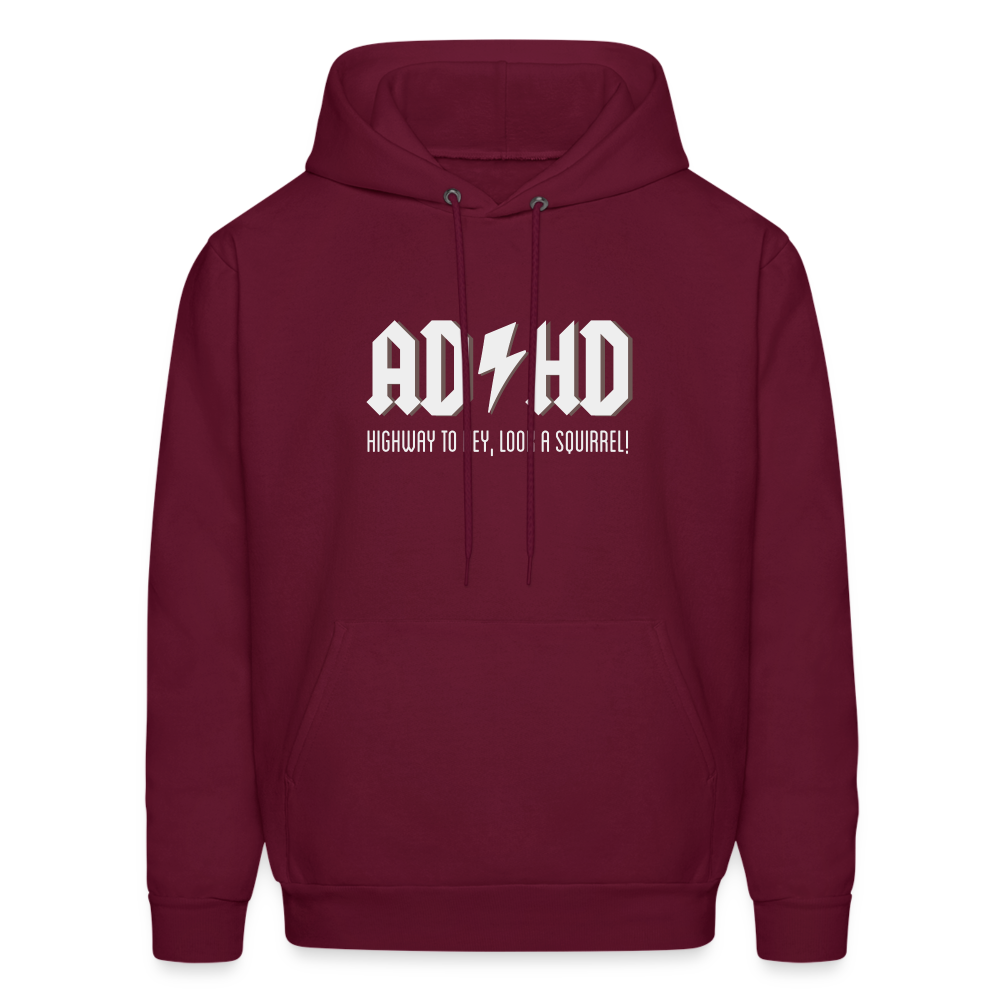 ADHD Squirrel! Men's Hoodie - burgundy