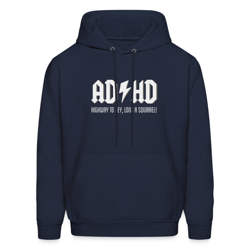 ADHD Squirrel! Men's Hoodie - navy