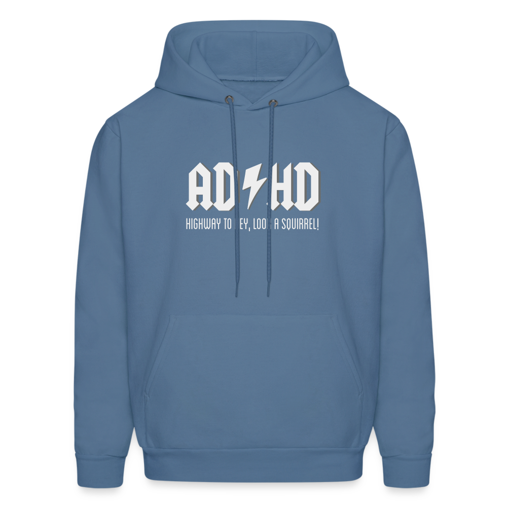 ADHD Squirrel! Men's Hoodie - denim blue