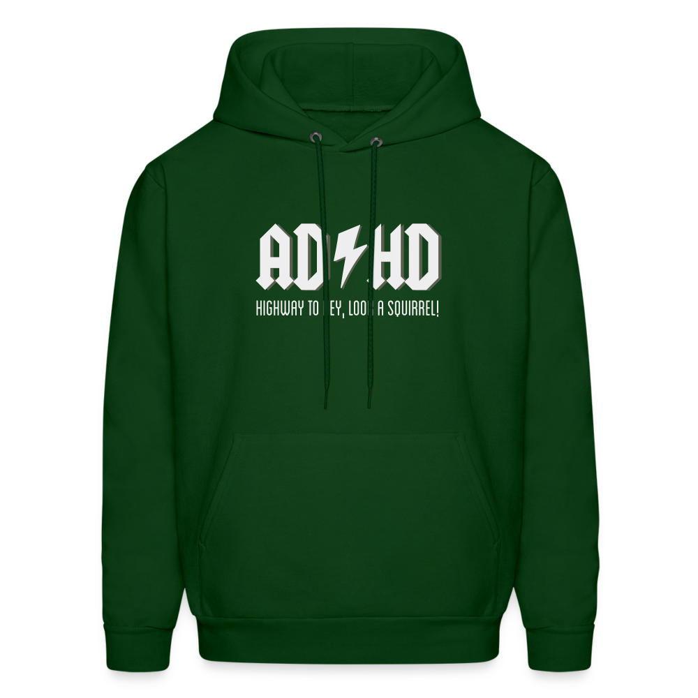 ADHD Squirrel! Men's Hoodie - forest green