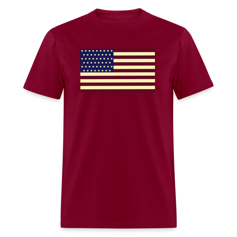 USA Flag Unisex Classic T-Shirt - burgundy