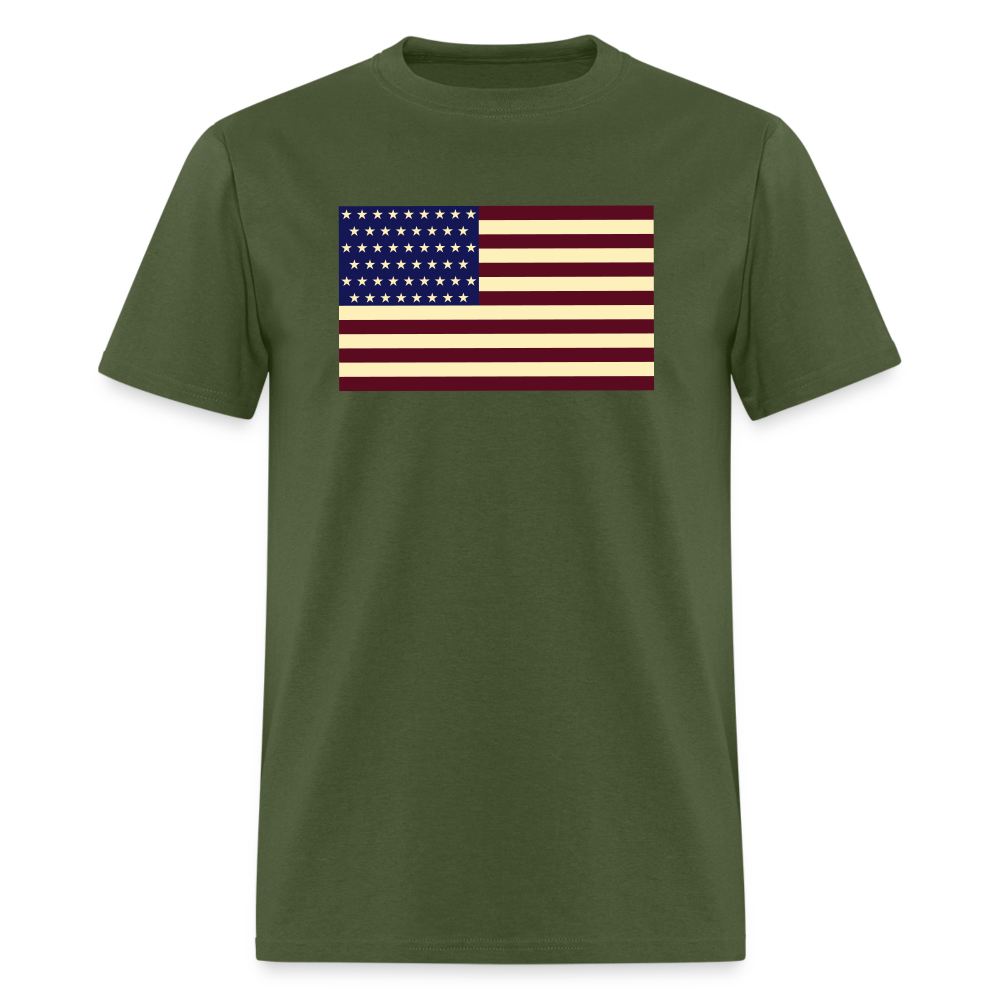 USA Flag Unisex Classic T-Shirt - military green