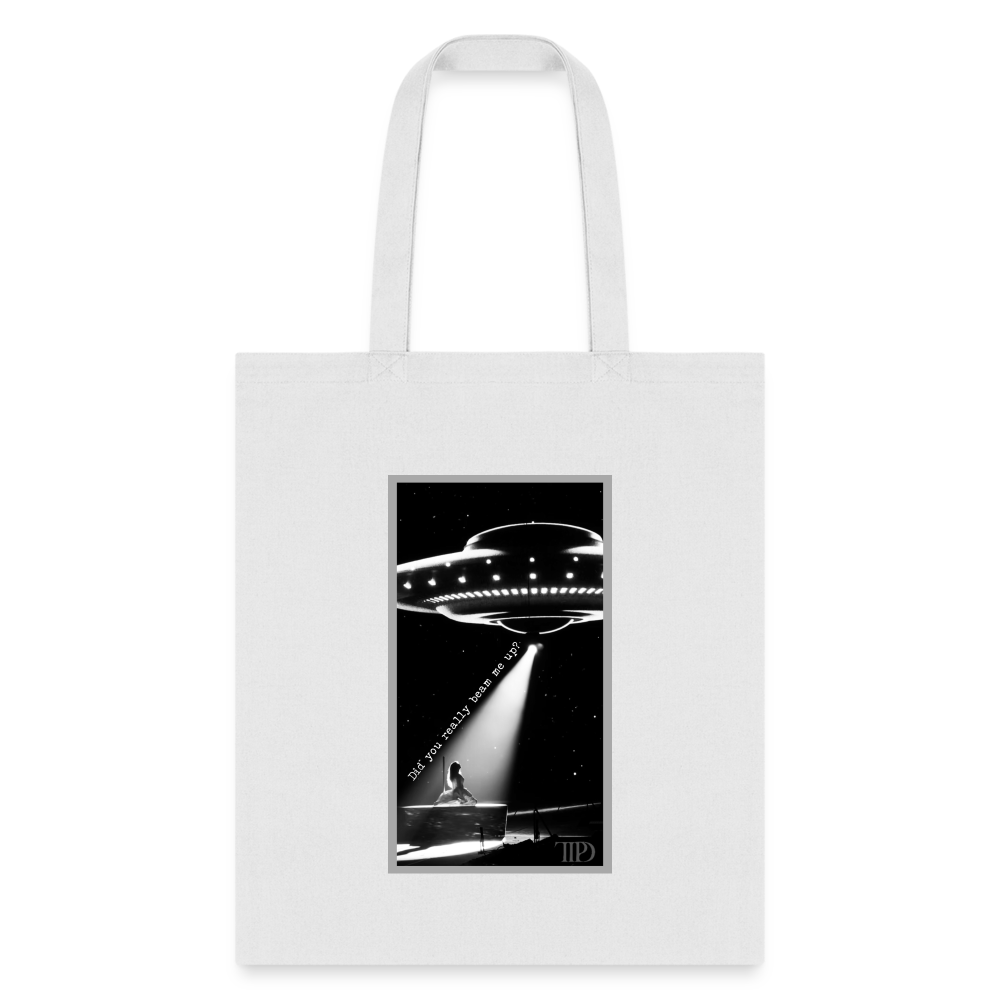 Beam Me Up Down Bad TTPD Taylor Swift Tote Bag - white