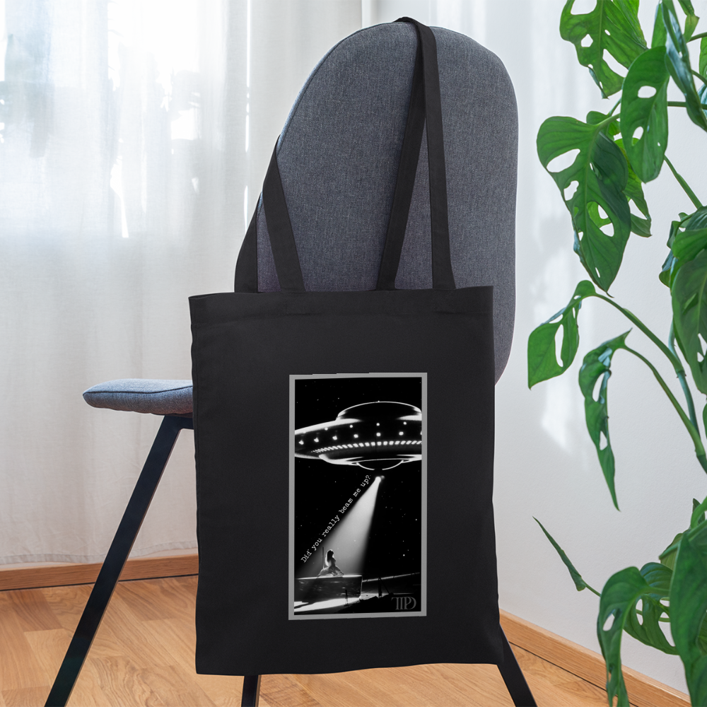 Beam Me Up Down Bad TTPD Taylor Swift Tote Bag - black