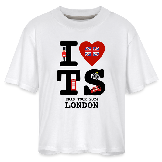 I Heart TS Eras 2024 London Taylor Women's Boxy Tee - white