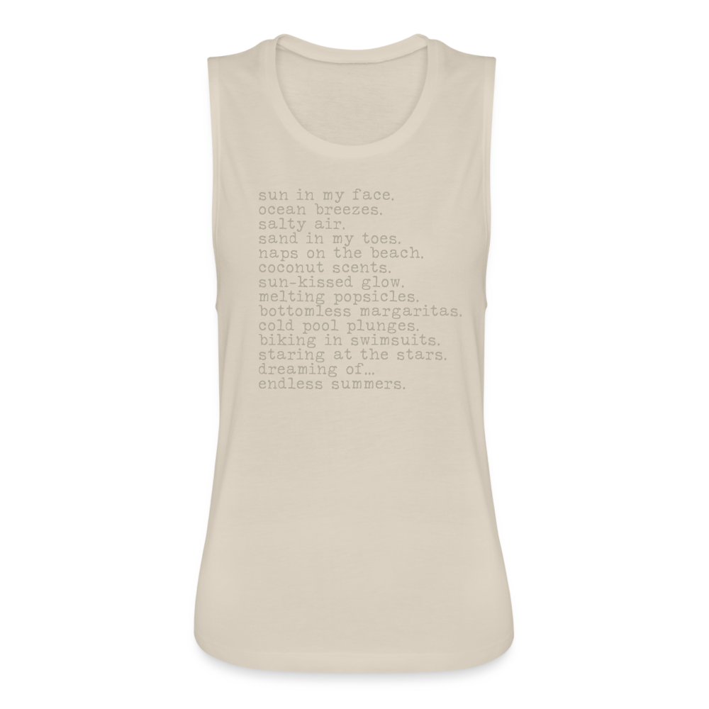 Endless Summer Women's Flowy Muscle Tank by Bella - dust