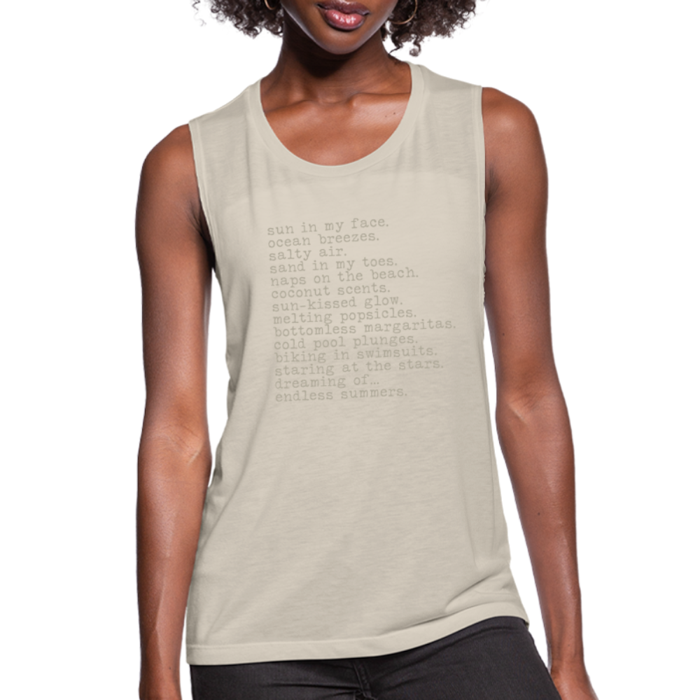 Endless Summer Women's Flowy Muscle Tank by Bella - dust