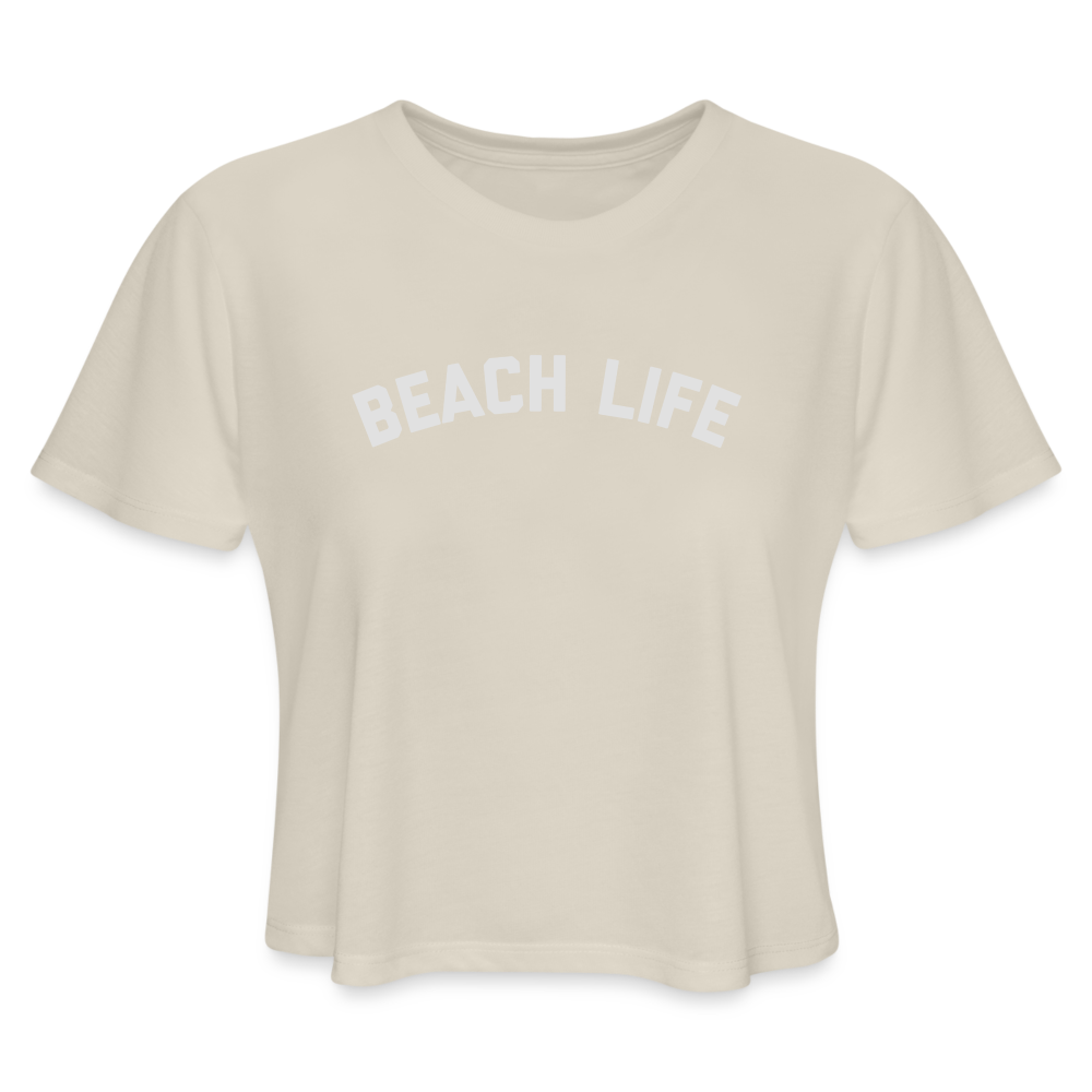 Beach Life Women's Cropped T-Shirt - dust