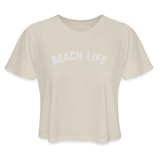 Beach Life Women's Cropped T-Shirt - dust