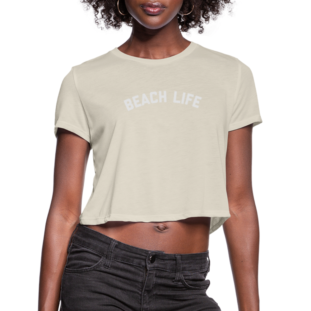 Beach Life Women's Cropped T-Shirt - dust