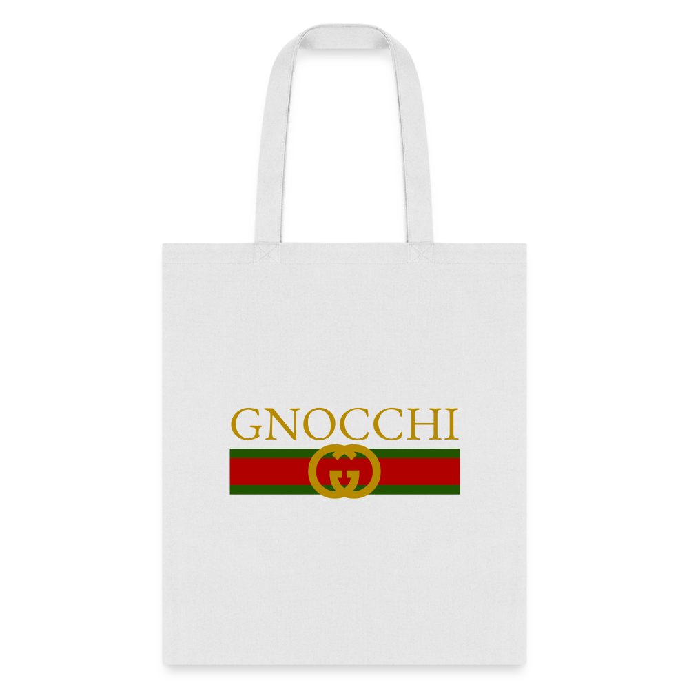 Gnocci Gucci Tote Bag - white