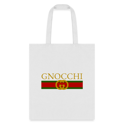 Gnocci Gucci Tote Bag - white