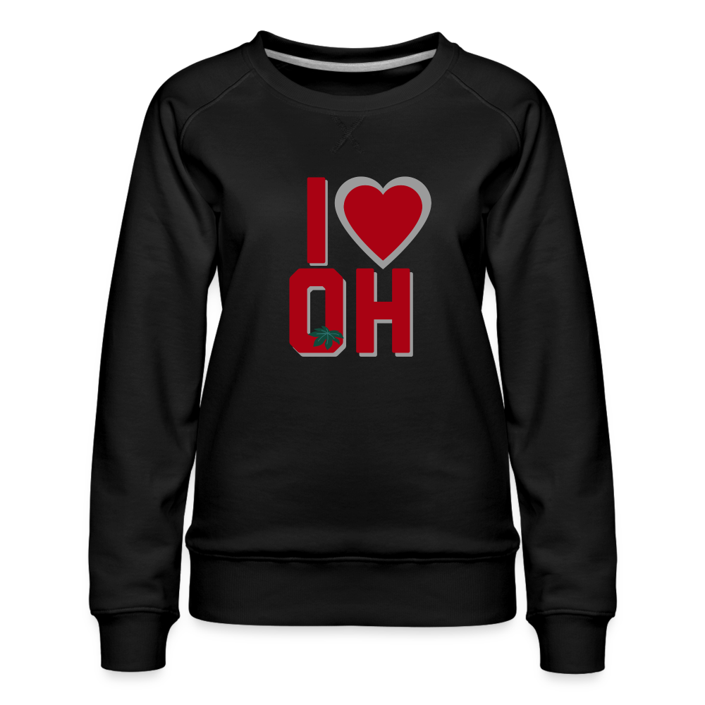I Heart OH Women’s Premium Sweatshirt - black