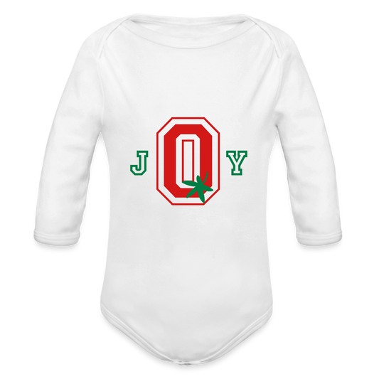 J-O-Y Organic Long Sleeve Baby Bodysuit - white