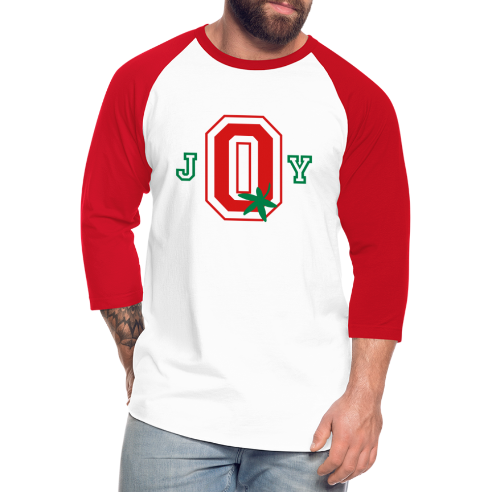 J-O-Y Ohio Football Baseball T-Shirt - white/red