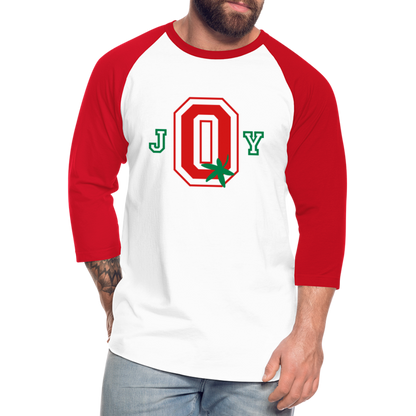 J-O-Y Ohio Football Baseball T-Shirt - white/red
