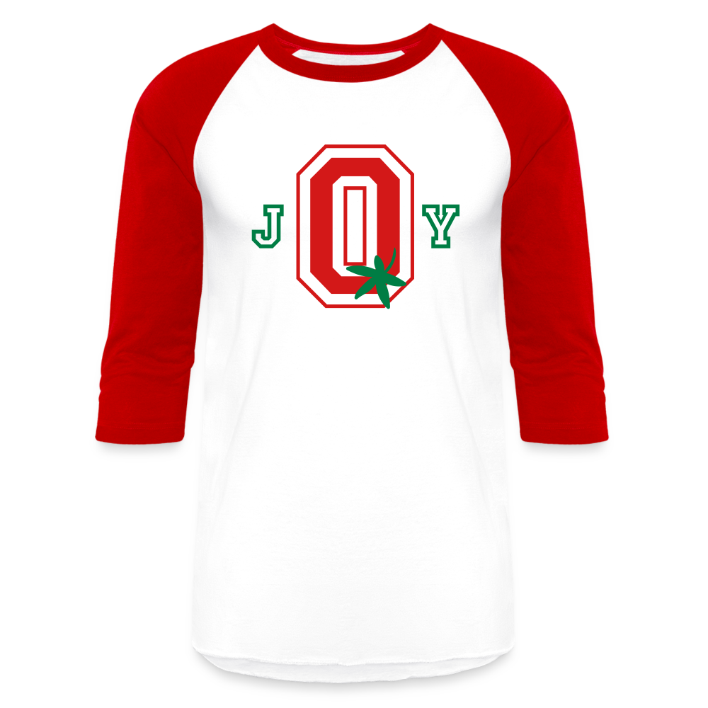 J-O-Y Ohio Football Baseball T-Shirt - white/red