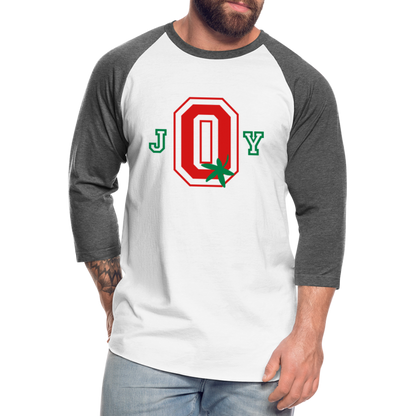 J-O-Y Ohio Football Baseball T-Shirt - white/charcoal