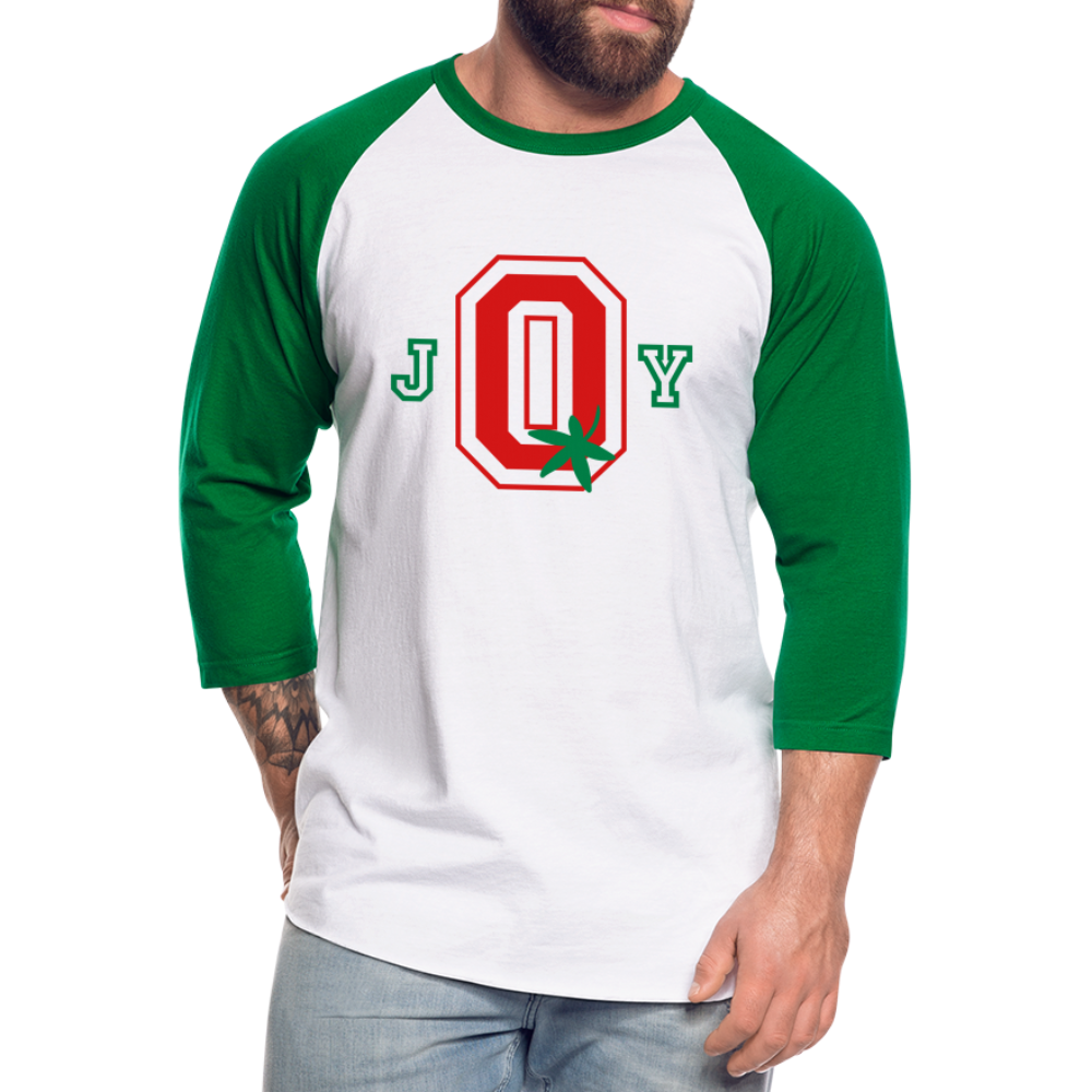 J-O-Y Ohio Football Baseball T-Shirt - white/kelly green