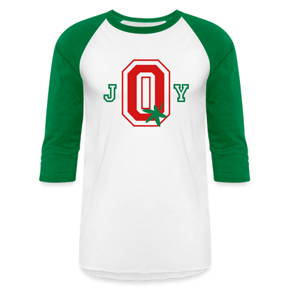J-O-Y Ohio Football Baseball T-Shirt - white/kelly green