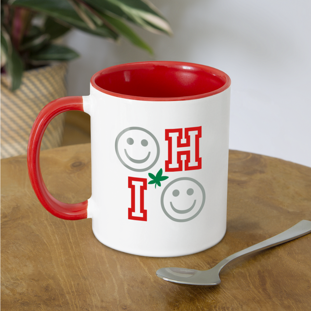 OHIO Smile Contrast Coffee Mug - white/red