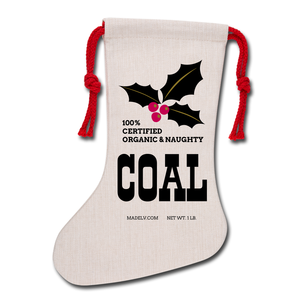 Organic Coal Natural Holiday Stocking - natural