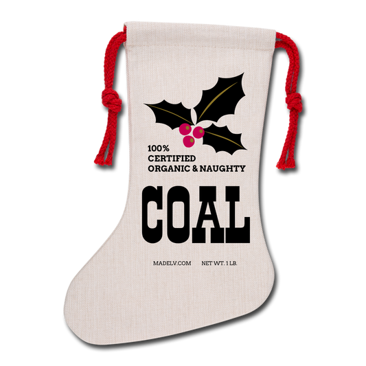 Organic Coal Natural Holiday Stocking - natural