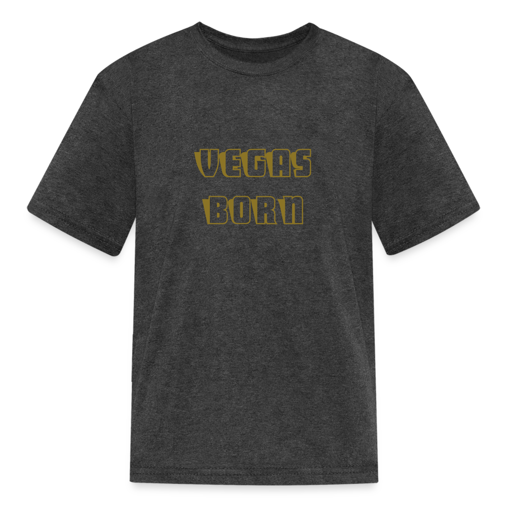 Vegas Born Kids' T-Shirt - heather black