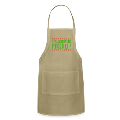 Maligayang Pasko! Adjustable Apron - khaki
