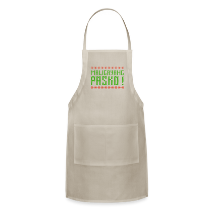 Maligayang Pasko! Adjustable Apron - natural