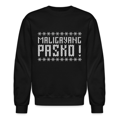 Maligayang Pasko! Ugly Crewneck Sweatshirt - black