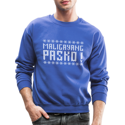 Maligayang Pasko! Ugly Crewneck Sweatshirt - royal blue