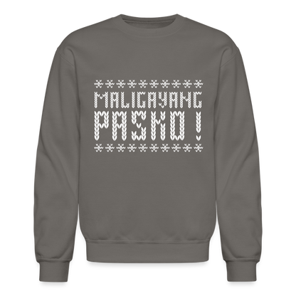 Maligayang Pasko! Ugly Crewneck Sweatshirt - asphalt gray