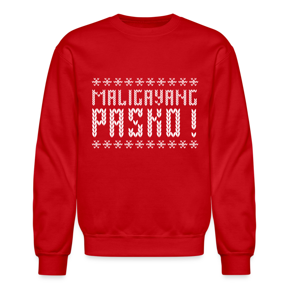 Maligayang Pasko! Ugly Crewneck Sweatshirt - red