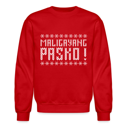 Maligayang Pasko! Ugly Crewneck Sweatshirt - red