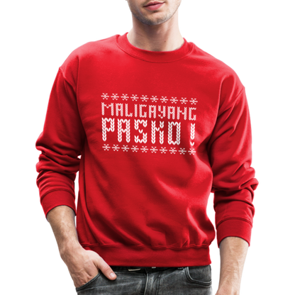 Maligayang Pasko! Ugly Crewneck Sweatshirt - red