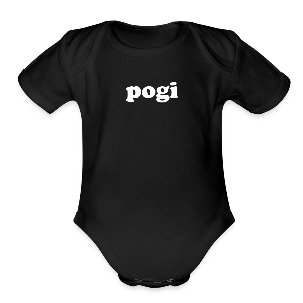 Pogi Organic Short Sleeve Baby Bodysuit - black