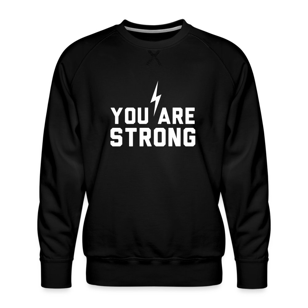 You are Strong Bolt Men’s Premium Sweatshirt - black