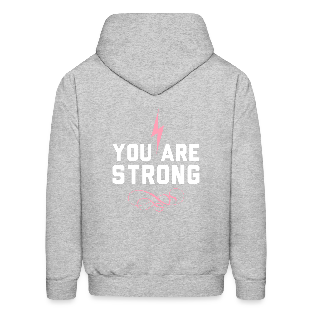 You Are Strong Bolt Hoodie - heather gray