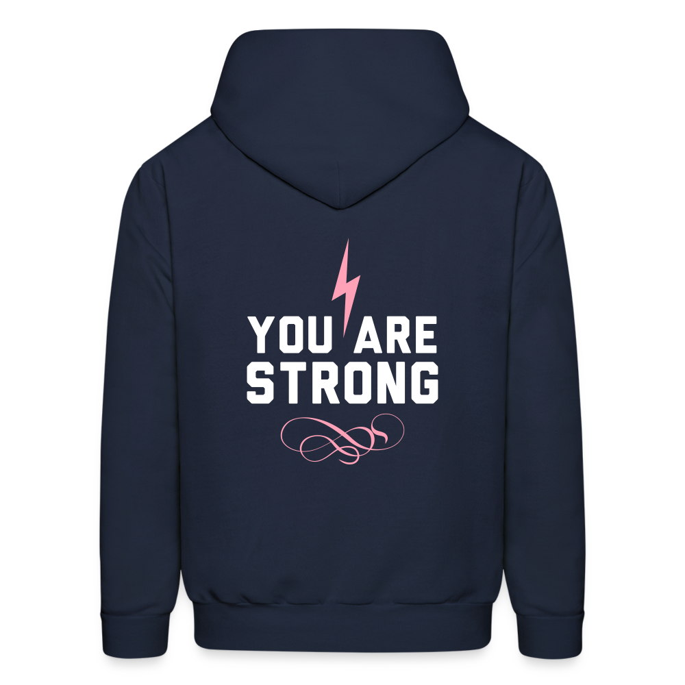 You Are Strong Bolt Hoodie - navy