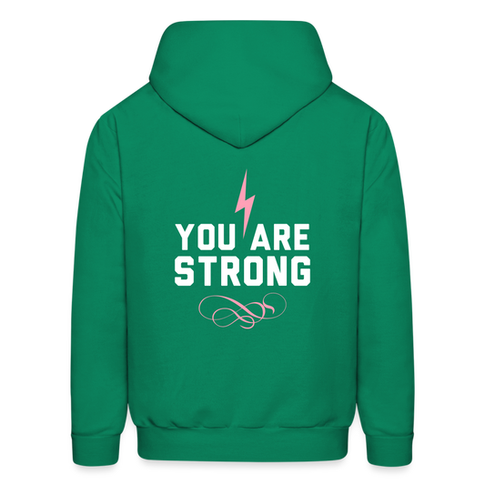 You Are Strong Bolt Hoodie - kelly green