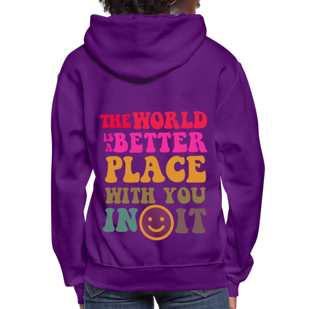 The World is a Better Place Women's Hoodie - purple