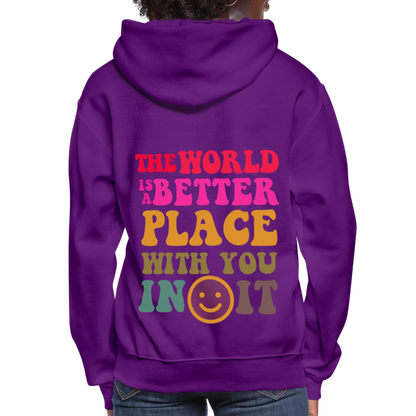 The World is a Better Place Women's Hoodie - purple
