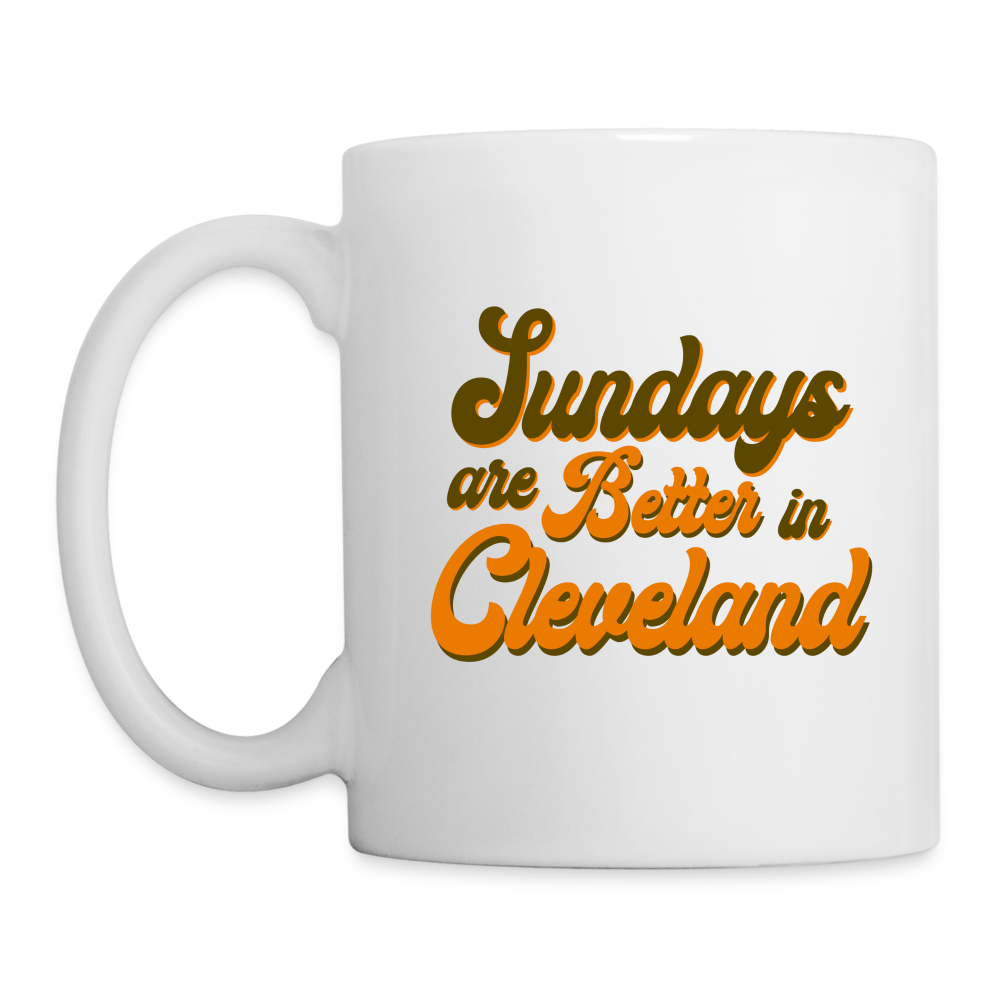 Sundays are Better in Cleveland Mug - white