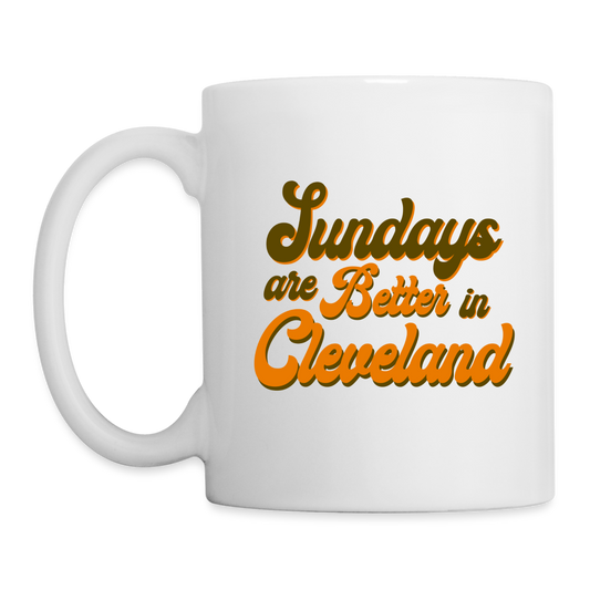 Sundays are Better in Cleveland Mug - white