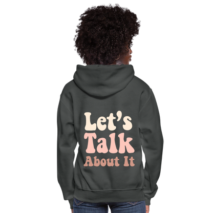 Let's Talk About It Women's Hoodie - asphalt