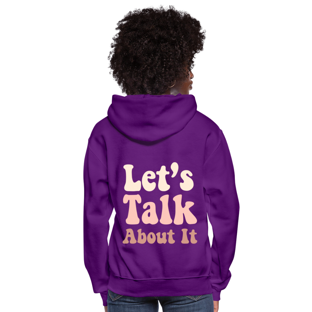 Let's Talk About It Women's Hoodie - purple