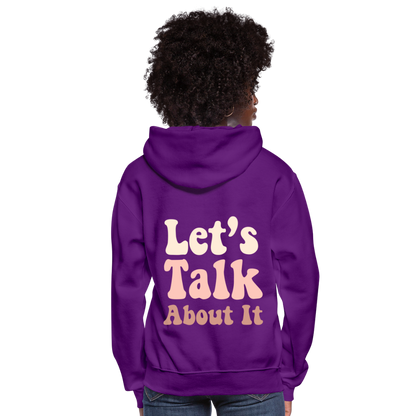 Let's Talk About It Women's Hoodie - purple