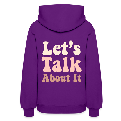 Let's Talk About It Women's Hoodie - purple