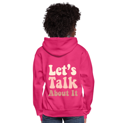 Let's Talk About It Women's Hoodie - fuchsia
